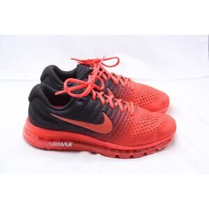 Nike Air Max 2017 Running Shoes Mens Red Black Gradient Sneakers 849559-600